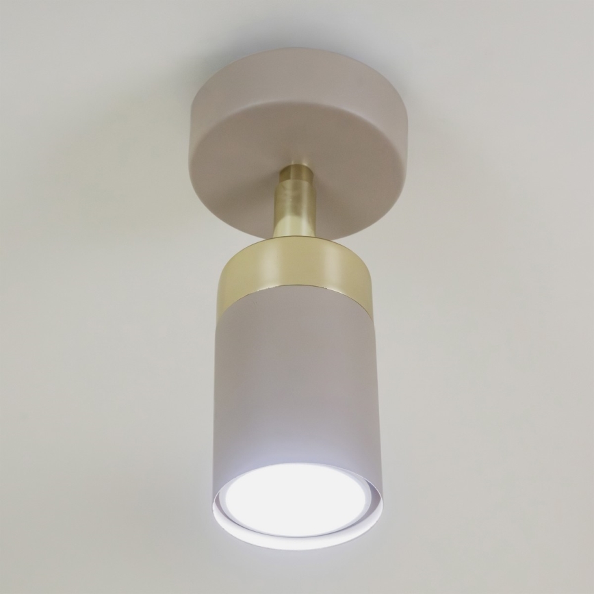 Brilagi - Seinäkohdevalo POKER 1xGU10/25W/230V beige/kulta