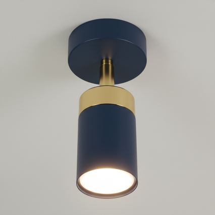 Brilagi - Seinäkohdevalo POKER 1xGU10/25W/230V sininen/kulta