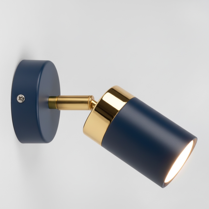 Brilagi - Seinäkohdevalo POKER 1xGU10/25W/230V sininen/kulta