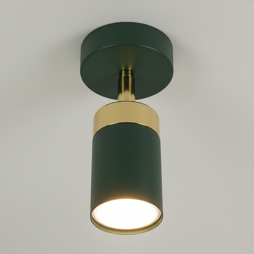 Brilagi - Seinäkohdevalo POKER 1xGU10/25W/230V vihreä/kulta