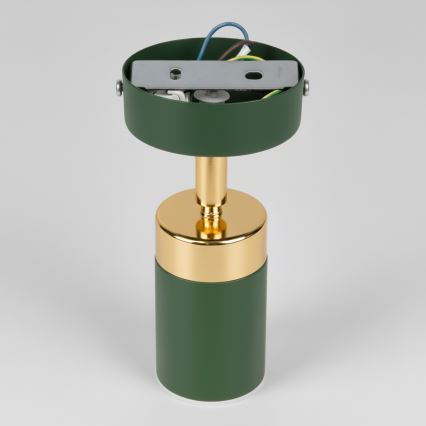 Brilagi - Seinäkohdevalo POKER 1xGU10/25W/230V vihreä/kulta