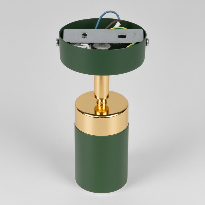 Brilagi - Seinäkohdevalo POKER 1xGU10/25W/230V vihreä/kulta