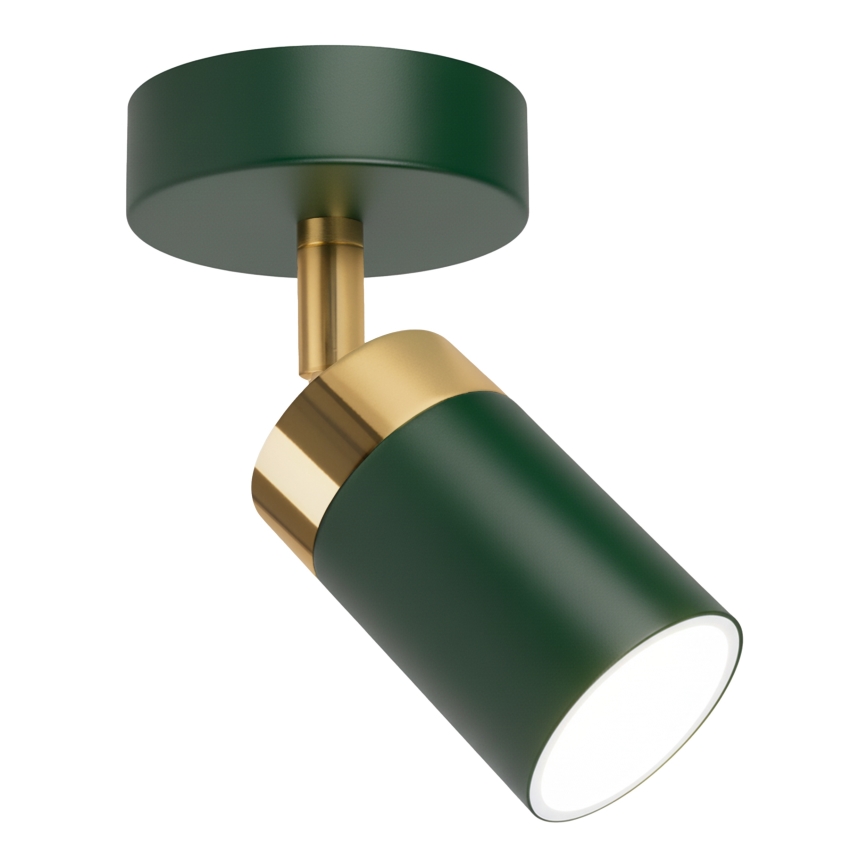 Brilagi - Seinäkohdevalo POKER 1xGU10/25W/230V vihreä/kulta