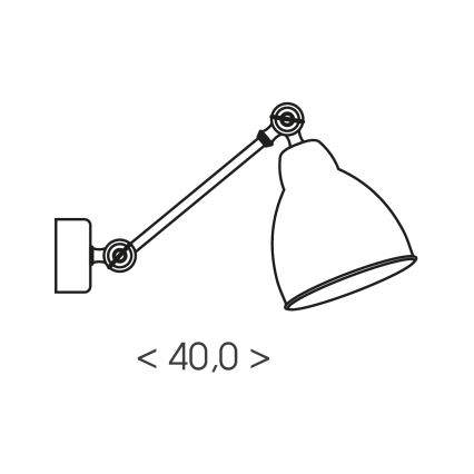 Brilagi - Seinälamppu QUILL 1xE27/40W/230V 40 cm valkoinen