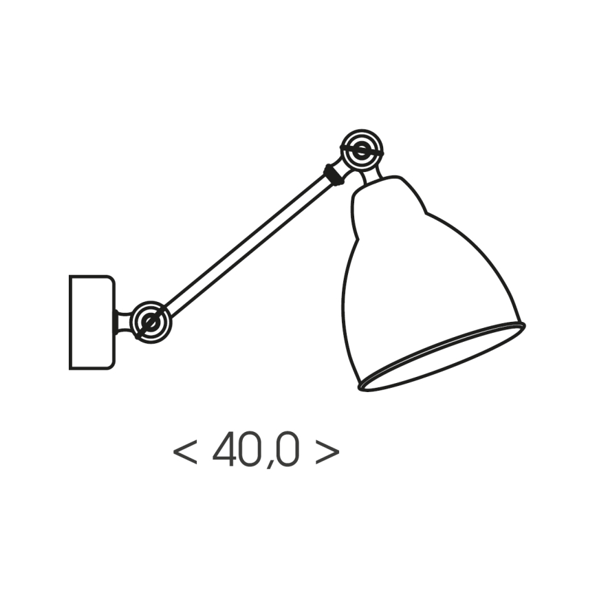 Brilagi - Seinälamppu QUILL 1xE27/40W/230V 40 cm valkoinen