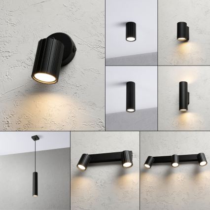 Brilagi - Seinäspotti CRISPINA 1xGU10/10W/230V musta