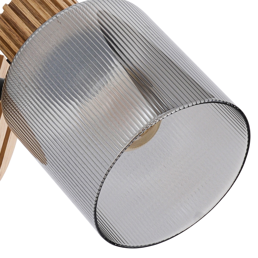 Brilagi - Seinäspotti HYGGE 1xE14/15W/230V puu/savunharmaa