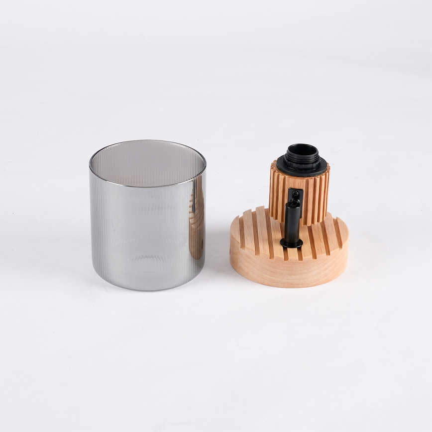 Brilagi - Seinäspotti HYGGE 1xE14/15W/230V puu/savunharmaa