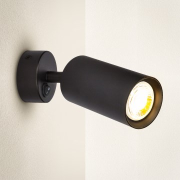 Brilagi - Seinäspotti kytkimellä SELE 1xGU10/30W/230V musta