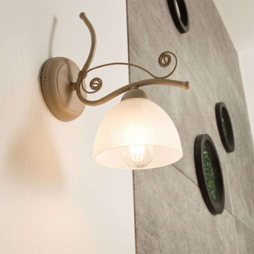 Brilagi - Seinävalaisin ANTICO MODERN 1xE27/60W/230V beige
