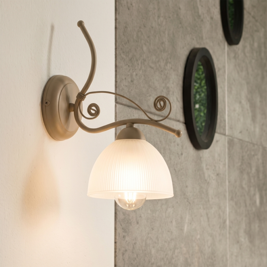 Brilagi - Seinävalaisin ANTICO MODERN 1xE27/60W/230V beige
