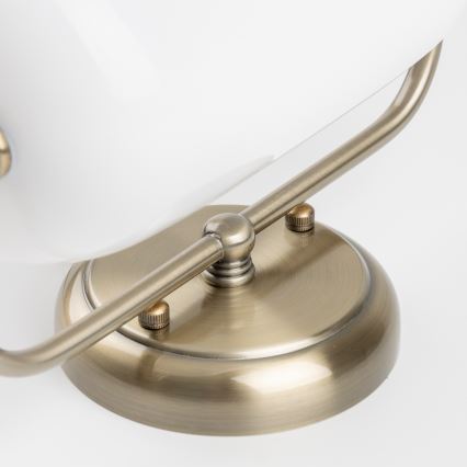 Brilagi - Seinävalaisin BANK OFFICE 1xE27/60W/230V messinki/valkoinen