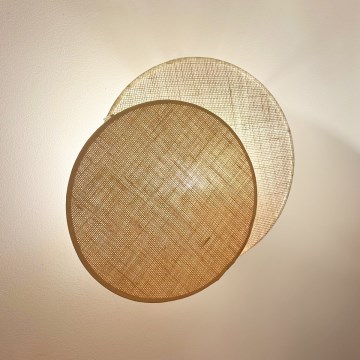 Brilagi - Seinävalaisin CIRCLES 1xE27/15W/230V 45x45 cm beige/kerma