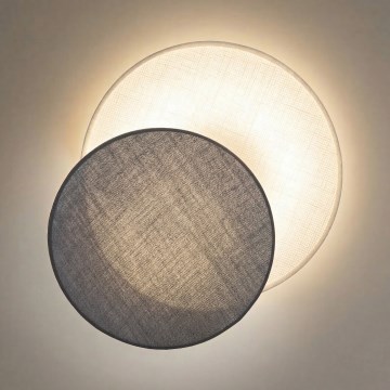Brilagi - Seinävalaisin CIRCLES 1xE27/60W/230V halkaisija 35 cm kerma/harmaa