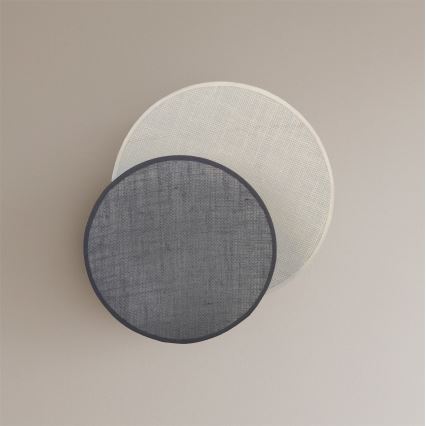 Brilagi - Seinävalaisin CIRCLES 1xE27/60W/230V halkaisija 35 cm kerma/harmaa