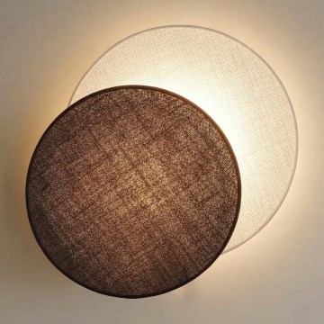 Brilagi - Seinävalaisin CIRCLES 1xE27/60W/230V halkaisija 45 cm kermanvärinen/ruskea