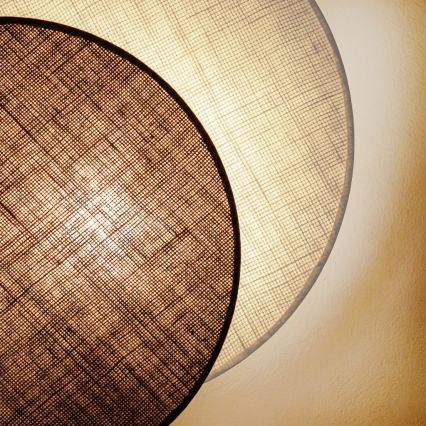 Brilagi - Seinävalaisin CIRCLES 1xE27/60W/230V halkaisija 45 cm kermanvärinen/ruskea
