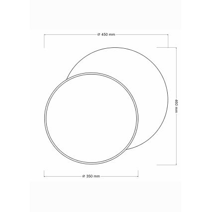 Brilagi - Seinävalaisin CIRCLES 1xE27/60W/230V halkaisija 45 cm kermanvärinen/ruskea