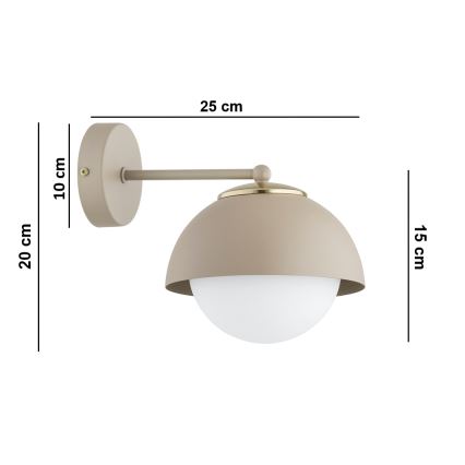 Brilagi - Seinävalaisin COSMO 1xE27/60W/230V beige/kultainen