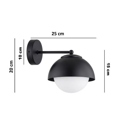 BRILAGI - Seinävalaisin COSMO 1xE27/60W/230V musta