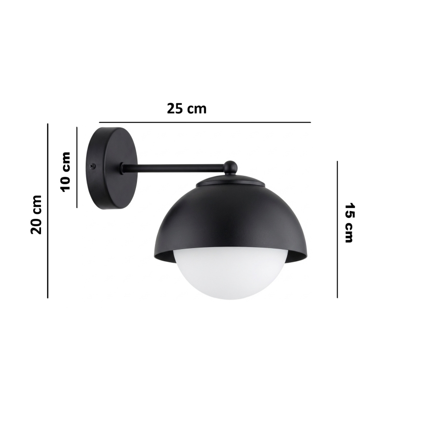 BRILAGI - Seinävalaisin COSMO 1xE27/60W/230V musta
