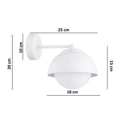 BRILAGI - Seinävalaisin COSMO 1xE27/60W/230V valkoinen/kultainen
