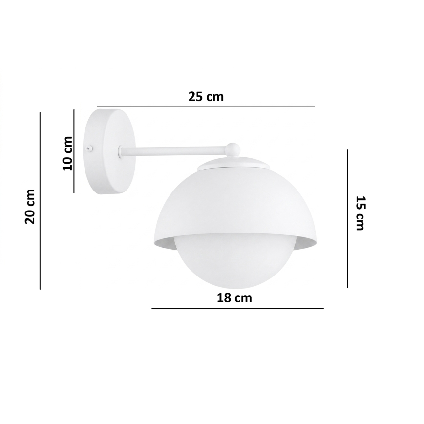 BRILAGI - Seinävalaisin COSMO 1xE27/60W/230V valkoinen/kultainen