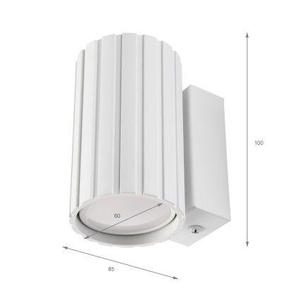 Brilagi - Seinävalaisin CRISPINA 1xGU10/10W/230V 10 cm valkoinen