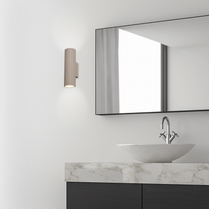 Brilagi - Seinävalaisin CRISPINA 2xGU10/10W/230V 20 cm beige