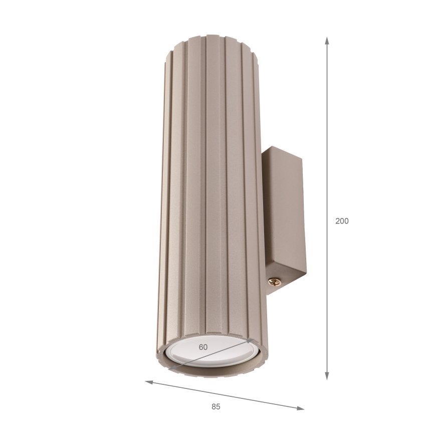 Brilagi - Seinävalaisin CRISPINA 2xGU10/10W/230V 20 cm beige