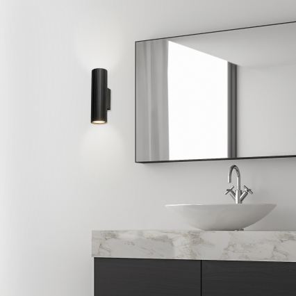 Brilagi - Seinävalaisin CRISPINA 2xGU10/10W/230V 20 cm musta