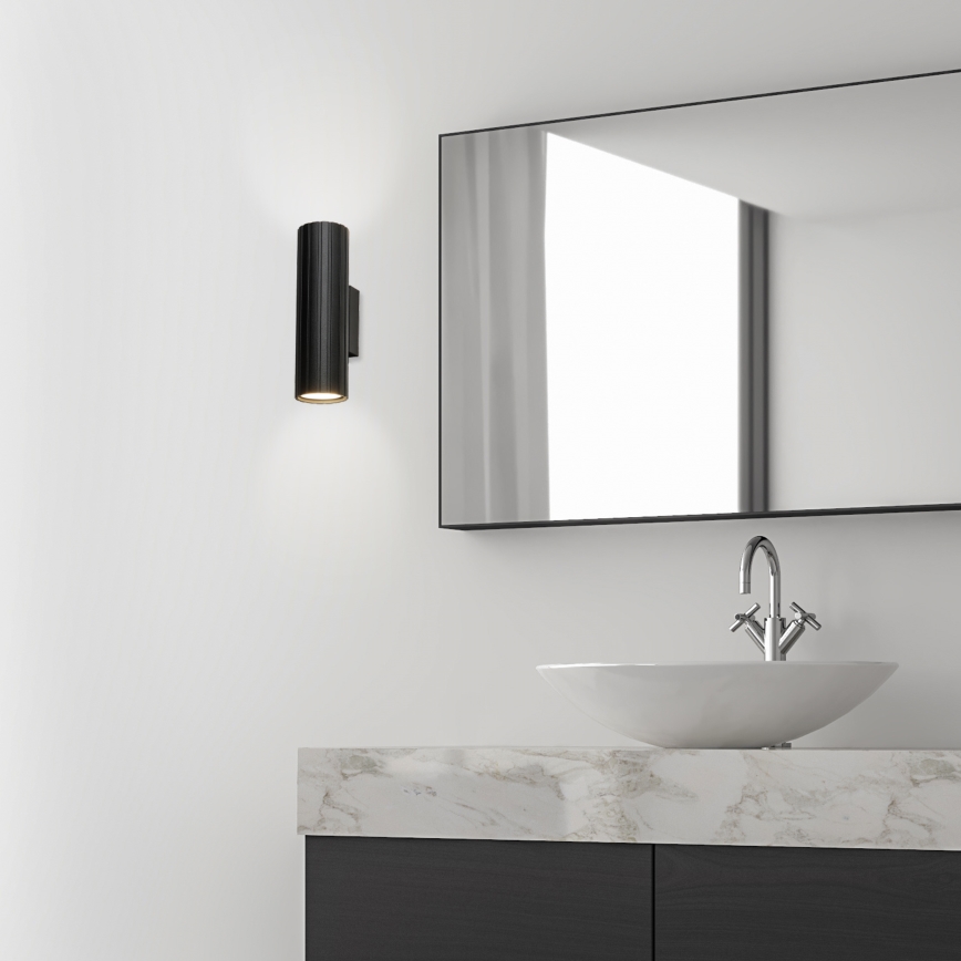 Brilagi - Seinävalaisin CRISPINA 2xGU10/10W/230V 20 cm musta