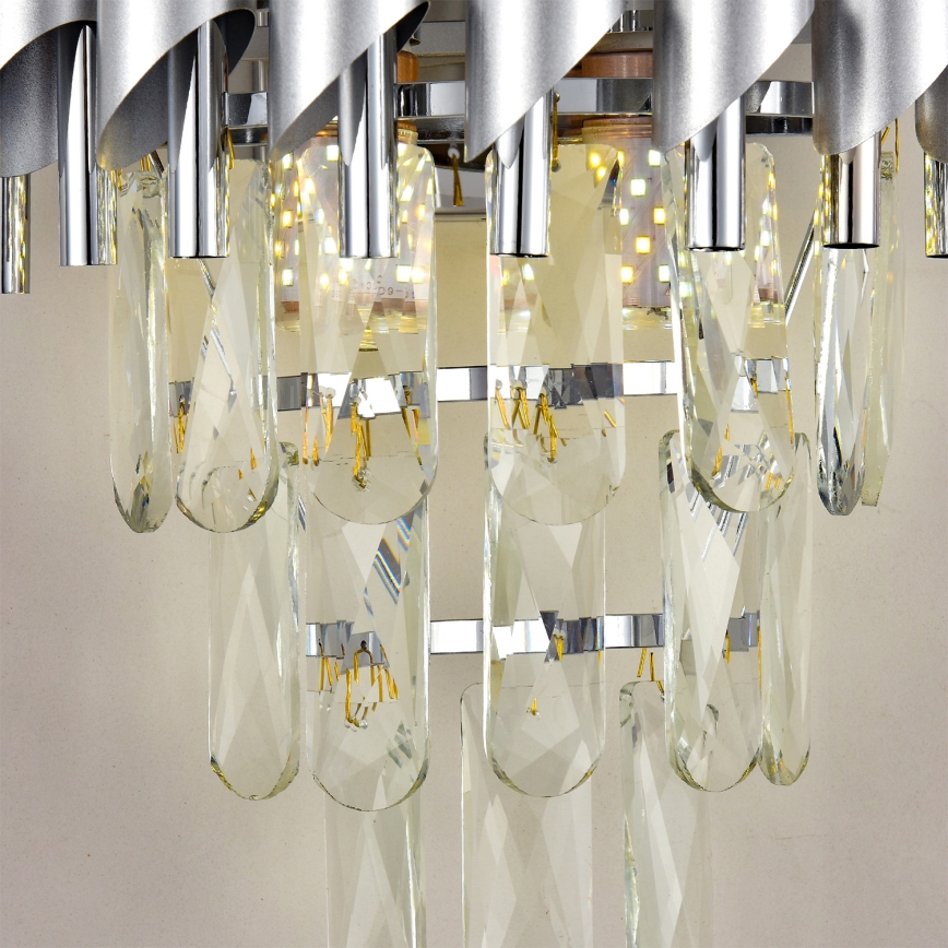 Brilagi - Seinävalaisin ECLIPSE 2xE14/10W/230V hopea