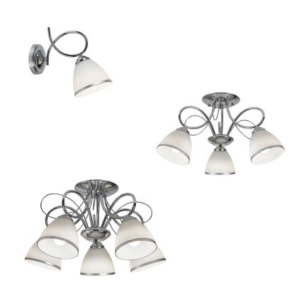 Brilagi - Seinävalaisin FRED 1xE27/60W/230V kiiltävä kromi