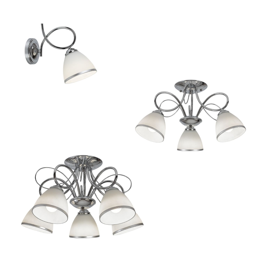 Brilagi - Seinävalaisin FRED 1xE27/60W/230V kiiltävä kromi