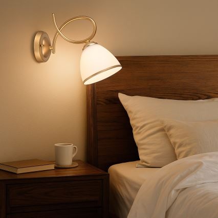 Brilagi - Seinävalaisin FRED 1xE27/60W/230V kultainen