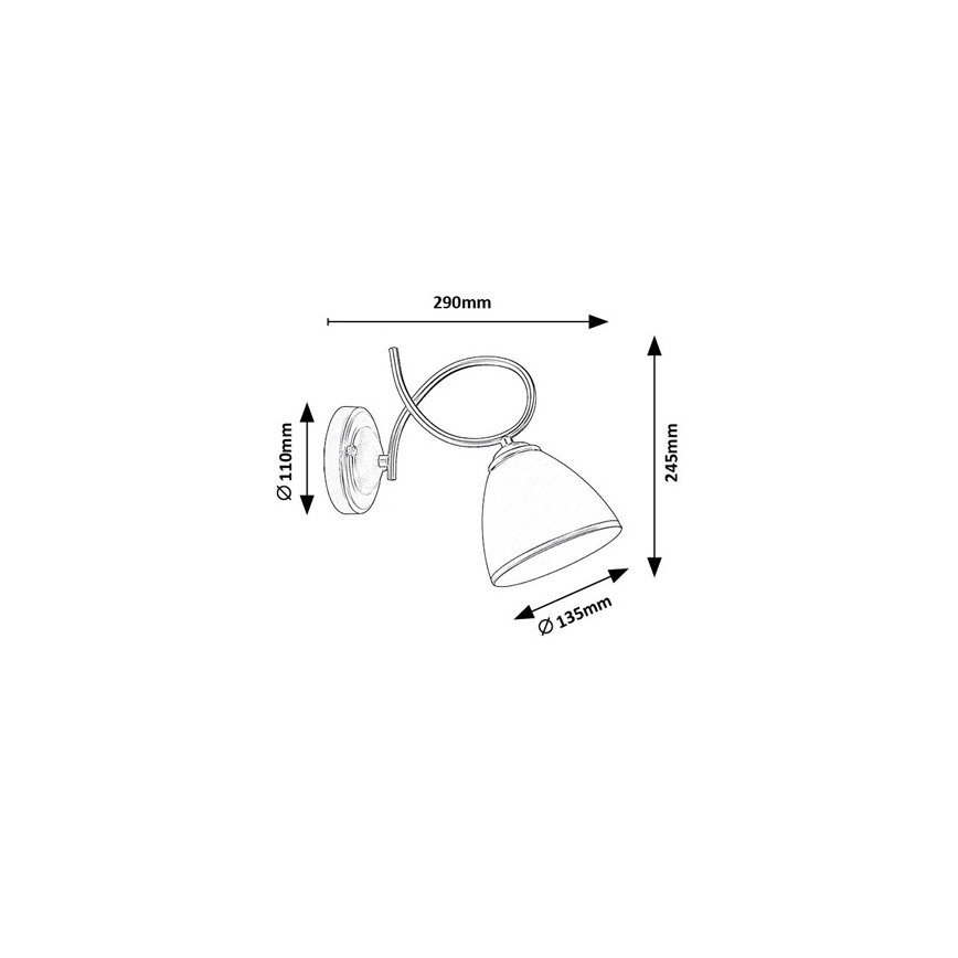 Brilagi - Seinävalaisin FRED 1xE27/60W/230V kultainen