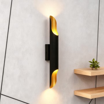 Brilagi - Seinävalaisin KALMAR 2xE27/40W/230V musta/pronssi