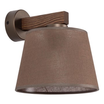 Brilagi - Seinävalaisin LATTE 1xE27/15W/230V mänty/ruskea