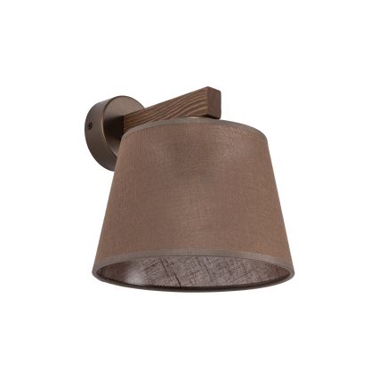 Brilagi - Seinävalaisin LATTE 1xE27/15W/230V mänty/ruskea