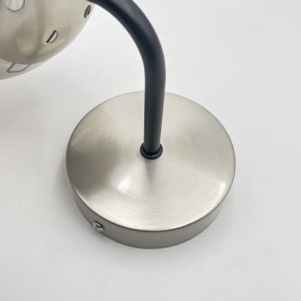 Brilagi - Seinävalaisin MALIVA 1xE14/15W/230V mattakromi/savunvärinen