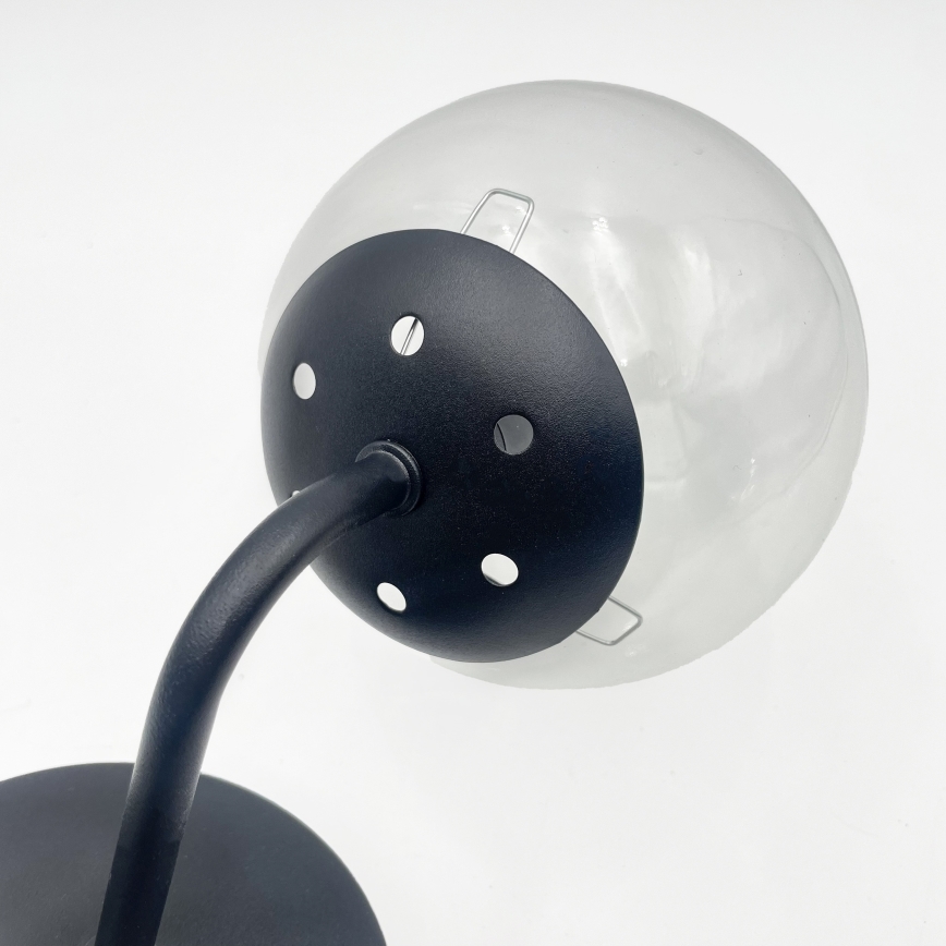 Brilagi - Seinävalaisin MALIVA 1xE14/15W/230V musta/kirkas