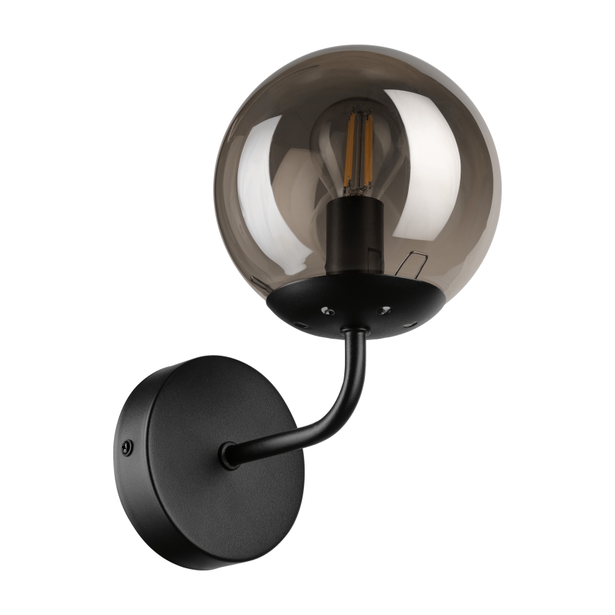 Brilagi - Seinävalaisin MALIVA 1xE14/15W/230V musta/savunharmaa