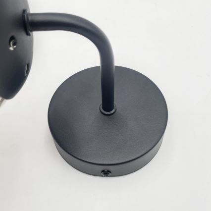 Brilagi - Seinävalaisin MALIVA 1xE14/15W/230V musta/savunharmaa