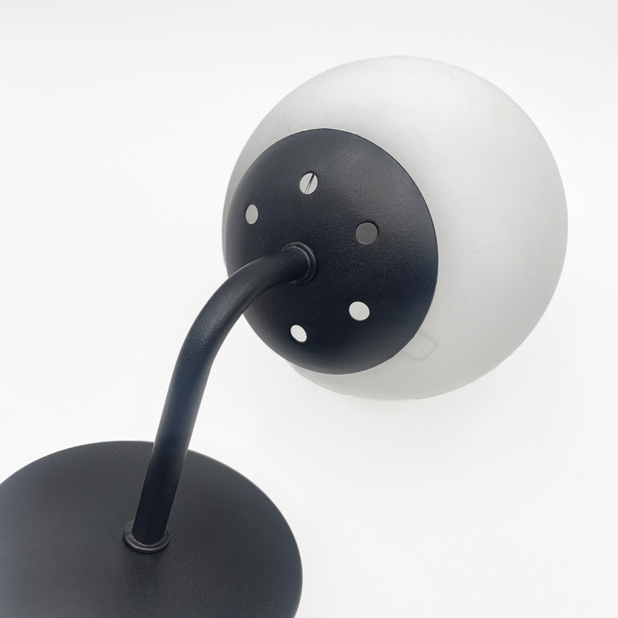 Brilagi - Seinävalaisin MALIVA 1xE14/15W/230V musta/valkoinen