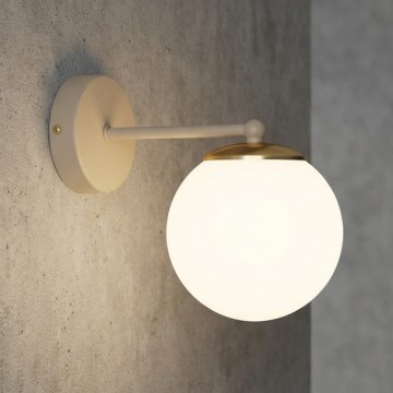 Brilagi - Seinävalaisin MILO ECRU 1xE27/60W/230V beige/kultainen