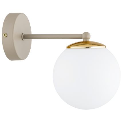 Brilagi - Seinävalaisin MILO ECRU 1xE27/60W/230V beige/kultainen