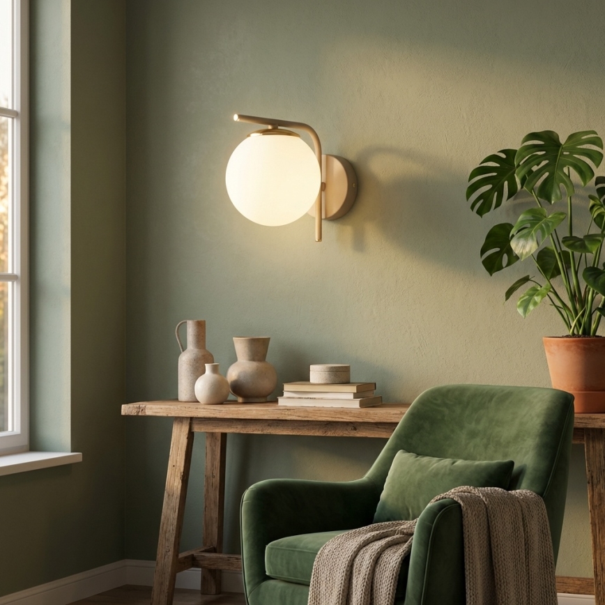 BRILAGI - seinävalaisin MILO ECRU 1xE27/60W/230V beige/kultainen