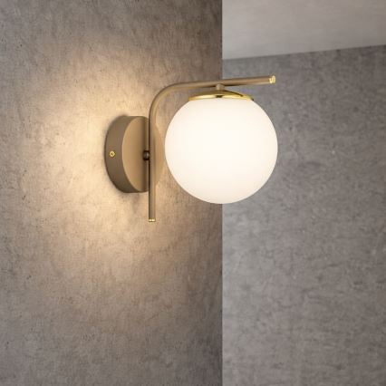 BRILAGI - seinävalaisin MILO ECRU 1xE27/60W/230V beige/kultainen