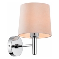 Brilagi - Seinävalaisin MONTE 1xE27/15W/230V beige/kiiltävä kromi